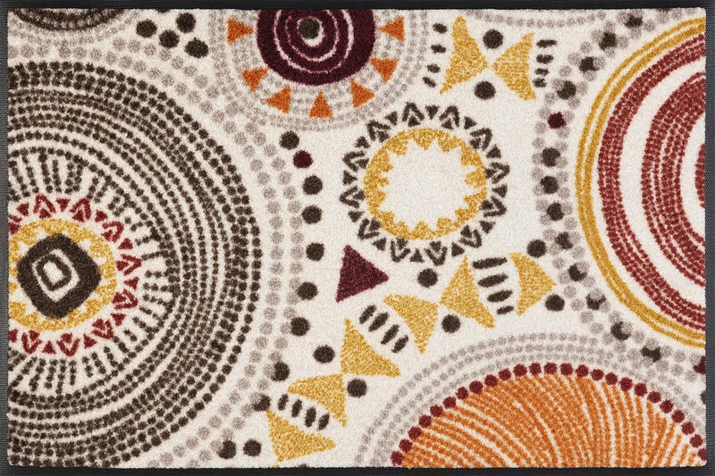 Wash+Dry Boho Style Doormat, 50 x 75 cm, Washable for Indoor and Outdoor Use