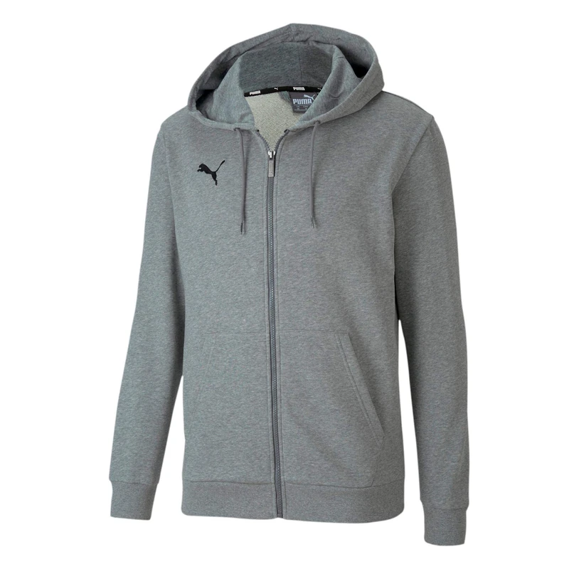 PUMA Team Goal 23 Casuals Hooded Jacket Knitted Sweater - Medium Grey Heather, M
