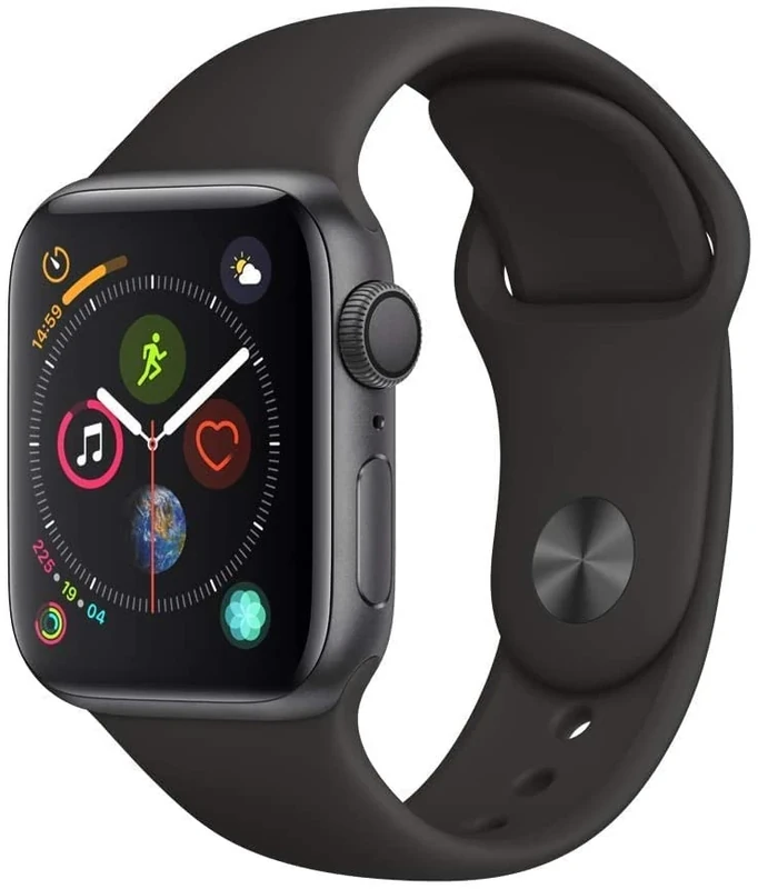 Apple Watch Series 4 44mm (GPS) - Space Grey Aluminium with Black Sport Loop (Renewed)