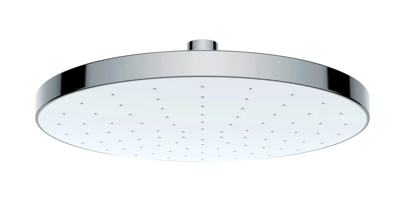 WENKO Shower Head No Limescale Automatic Cleaning Shower Head Anti-Limescale with Auto Cleaning Function Rain Shower Round Chrome Diameter 22.5 cm