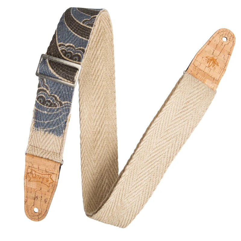 Levy's MH8P-001 Natural Hemp Webbing w Cork Ends and Pocket 2" - Island
