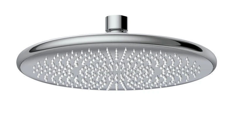 WENKO Rain Shower Head Water Saving Ø 22,5 cm - Universal Shower Head with Water-Saving System, Plastic (ABS), 22.5 x 22.5 cm, Chrome