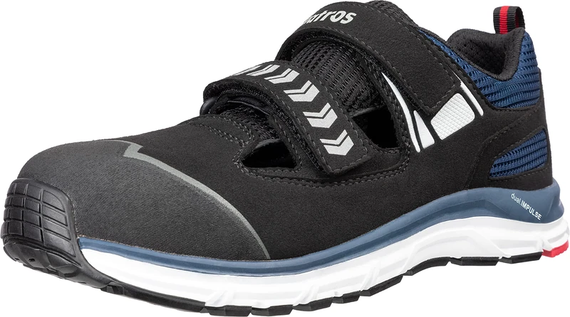 ALBATROS Jetstream Impulse Low S1 ESD HRO SRA Men's Safety Sandals (Black/Blue, Numeric_39) - Image 1