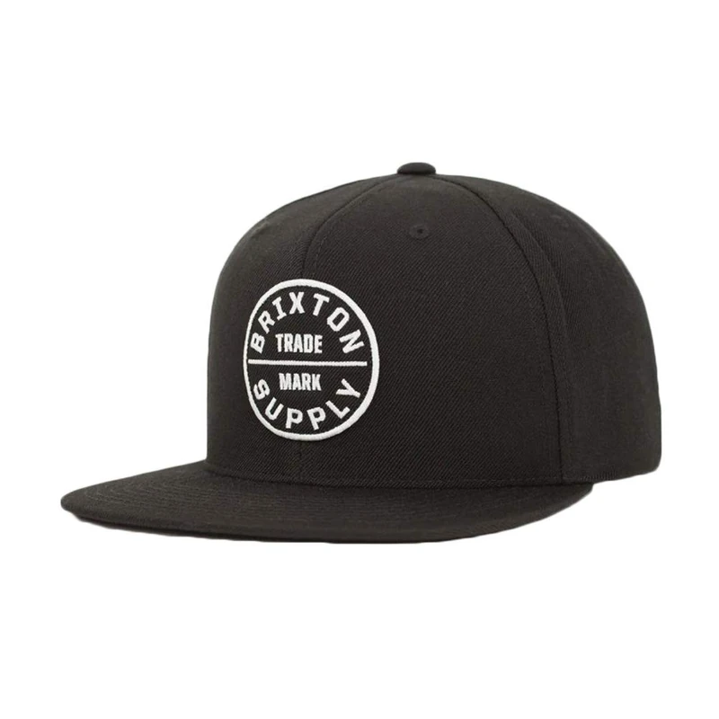 BRIXTON Men's Oath Iii Snapback Hat Baseball Cap, All Black, One Size