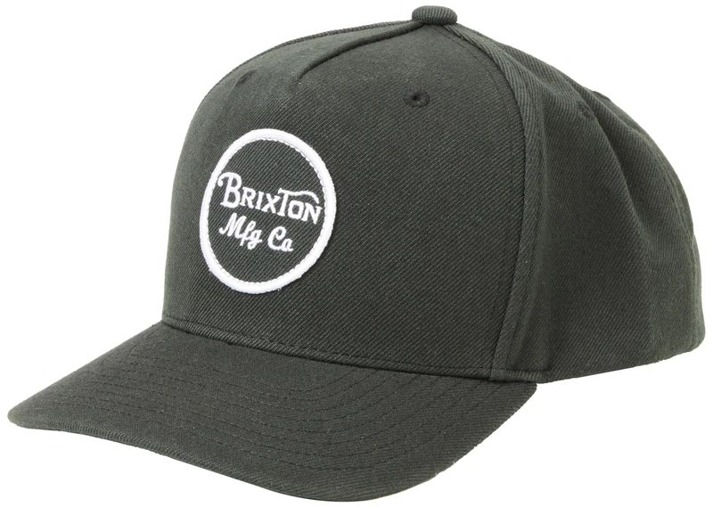 Brixton Men's Wheeler Snapback, Black, One Size - Image 1
