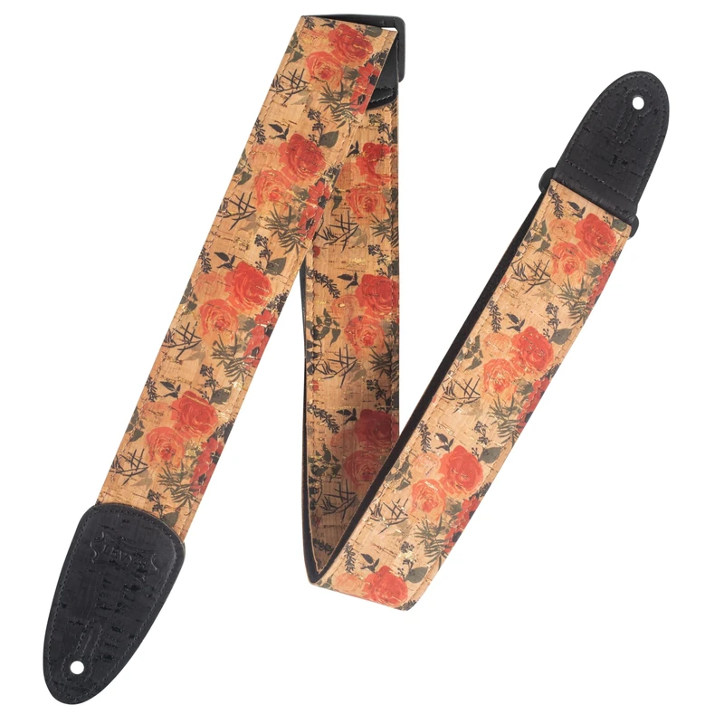 Levy's MX8-001 Natural Cork on Black Cotton Webbing w Cork Ends 2" - Wildflower