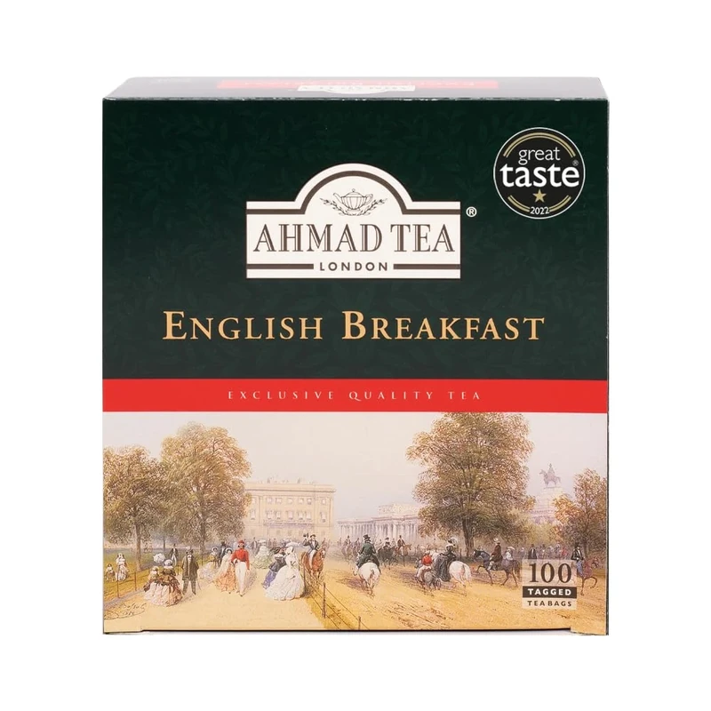 Ahmad Tea English Breakfast Black Tea – 100 Tagged Teabags