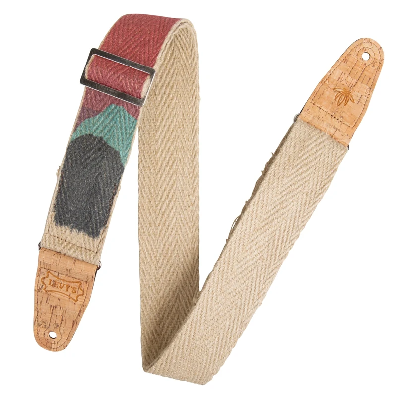 Levy's MH8P-003 Natural Hemp Webbing w Cork Ends and Pocket 2" - Sunset
