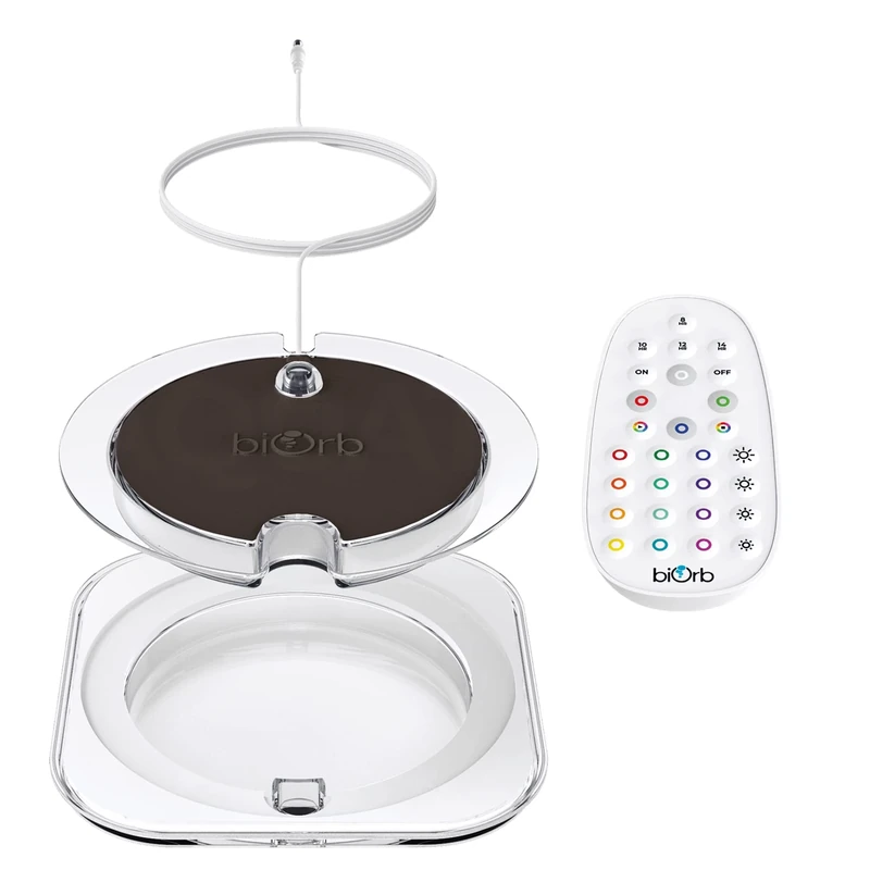 biOrb Large MCR LED Light, Black, Multi-Colour Remote Controlled Lighting for biOrb Aquariums, 16 Colours, Day/Night Cycle, Adjustable Brightness, Compatible with DC LIFE, CUBE & FLOW Fish Tanks