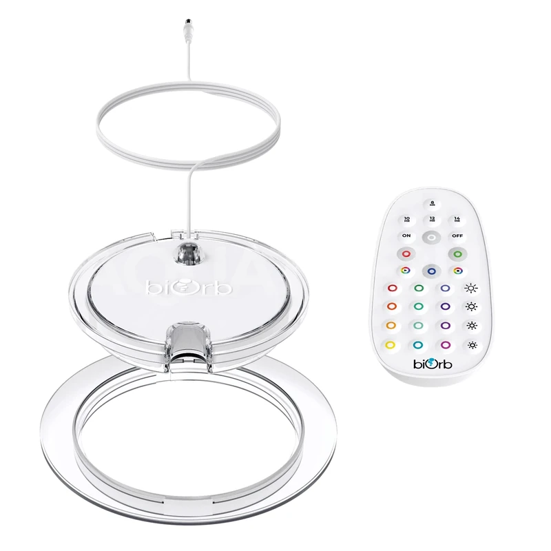 Biorb Small MCR LED Light, White, Multi-Colour Remote Controlled Lighting Aquariums, 16 Colours, Day/Night Cycle, Adjustable Brightness, Compatible with DC Life, Tube, Loop & Classic