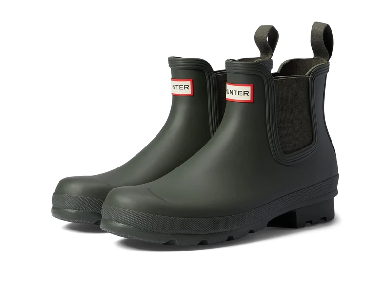 HUNTER Mens Original Chelsea Wellington Boots Green, Green, 9 UK