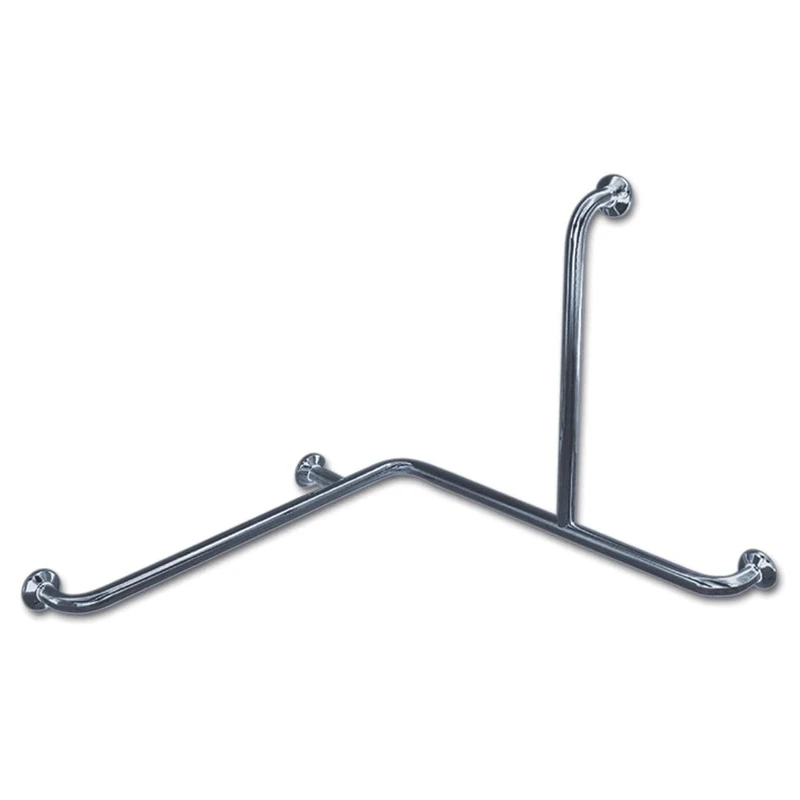 Prestoequip Angle Horizontal Bathtub Bar 165 Support, Shiny Stainless Steel
