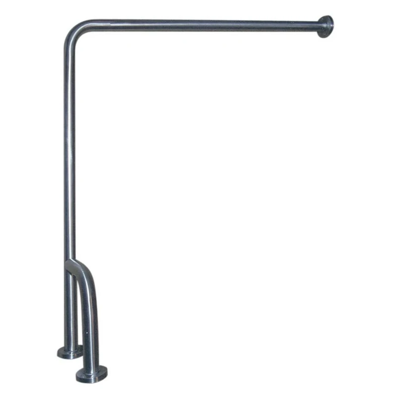Prestoequip Floor Bar 145 Support, Shiny Stainless Steel