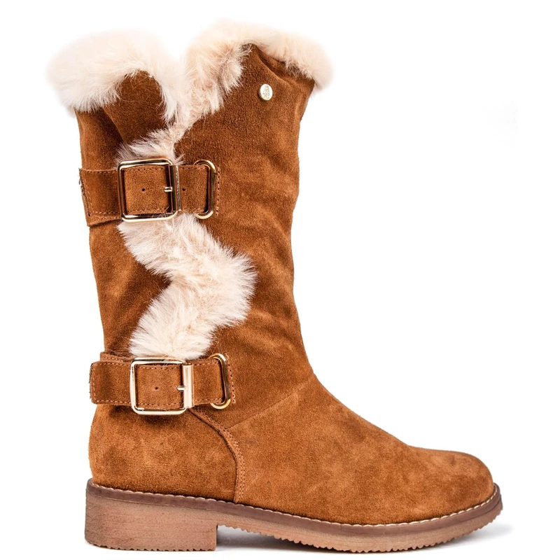 Hush Puppies Women's Megan Mid Calf Boot, Tan, 5 UK