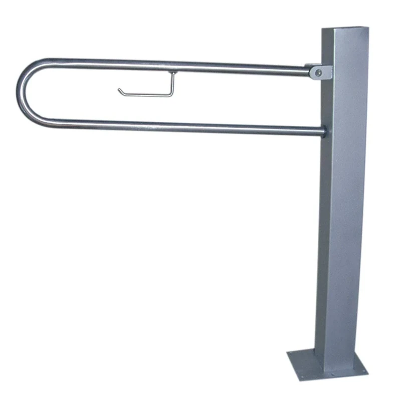 Prestoequip Swivel Support bar INOX Floor 175, Shiny Stainless Steel