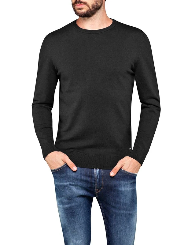 Replay Sweater, Uk2671.000.g22920 Men's, Black, Xx-Large