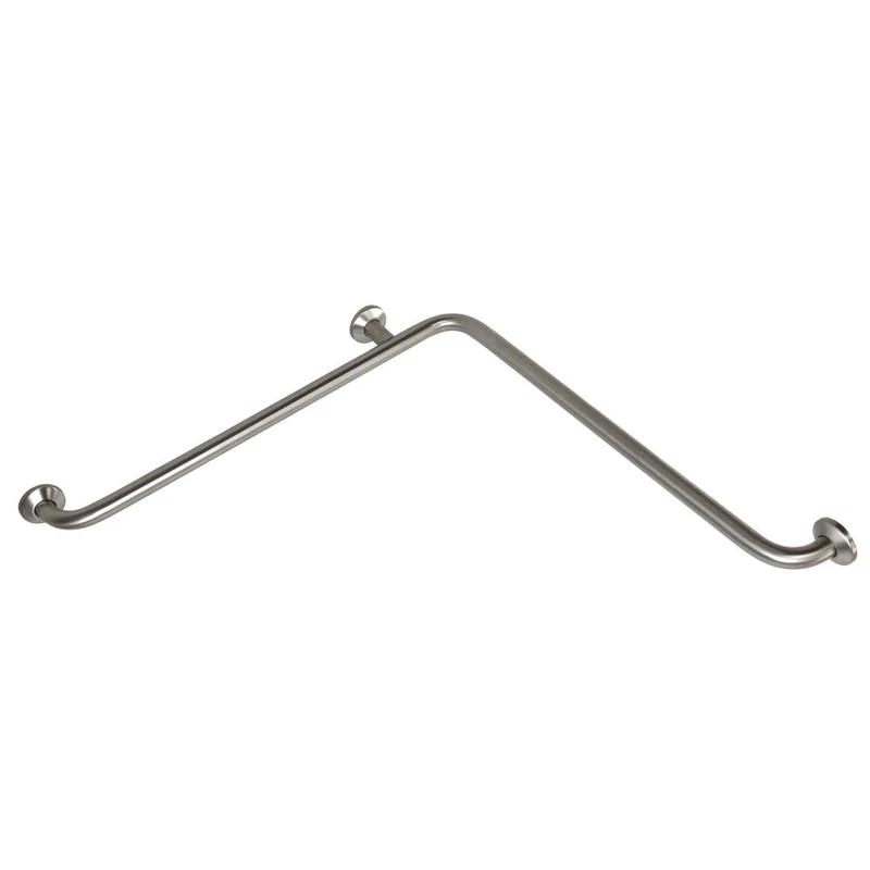 Prestoequip Horizontal Angle Bar 155 Support, Shiny Stainless Steel