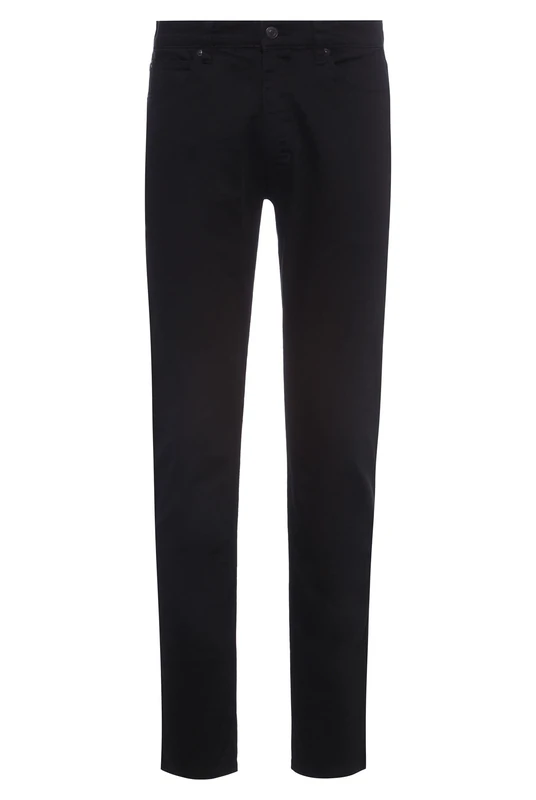 HUGO Mens 734 Extra-Slim-fit Jeans in Rinse-Washed Black Stretch Denim