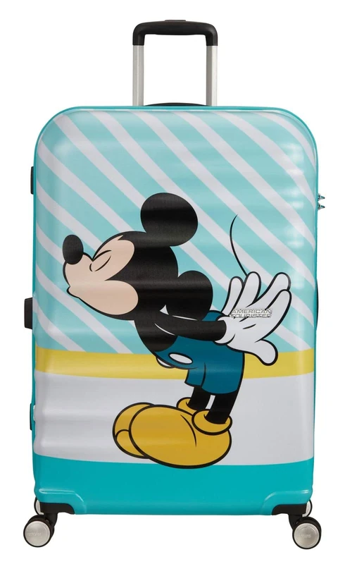 American Tourister Wavebreaker Disney - Spinner L, Kids luggage, 77 cm, 96 L, Multicolour (Mickey Blue Kiss)