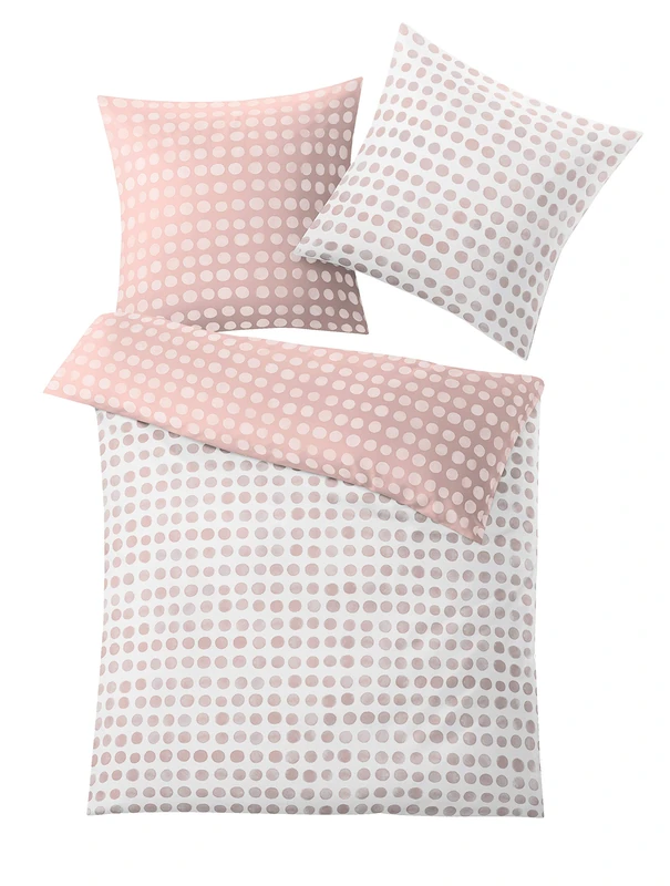 Kleine Wolke Textilgesellschaft Dotti Bed Linen, Cotton, rose, 1-155x220 /1-80x 80