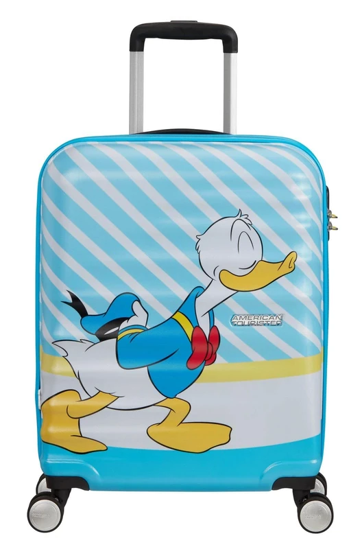 American Tourister Wavebreaker Disney - Spinner S, children's luggage, 55 cm, 36 L, multicolor (Donald Blue Kiss)