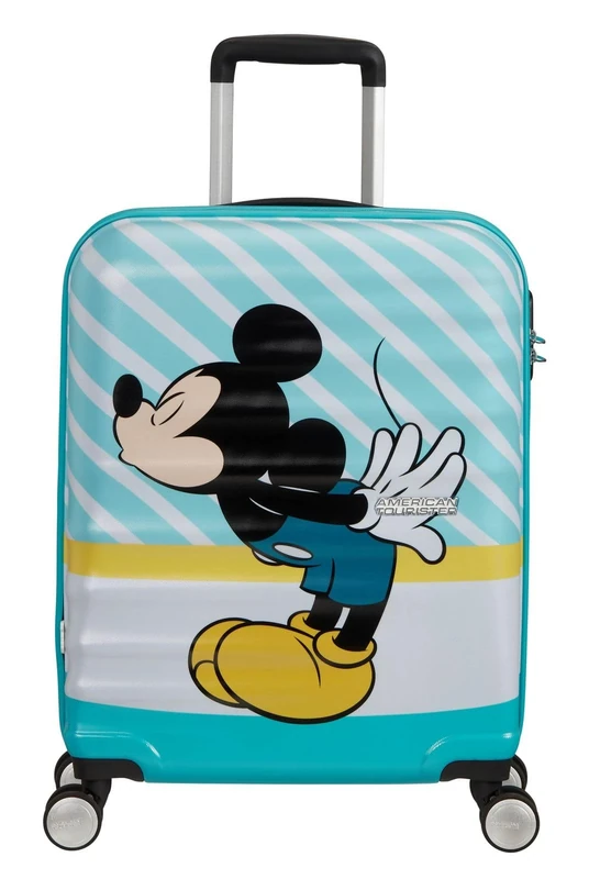 American Tourister Wavebreaker Disney - Spinner S, children's luggage, 55 cm, 36 L, multicolor (Mickey Blue Kiss)