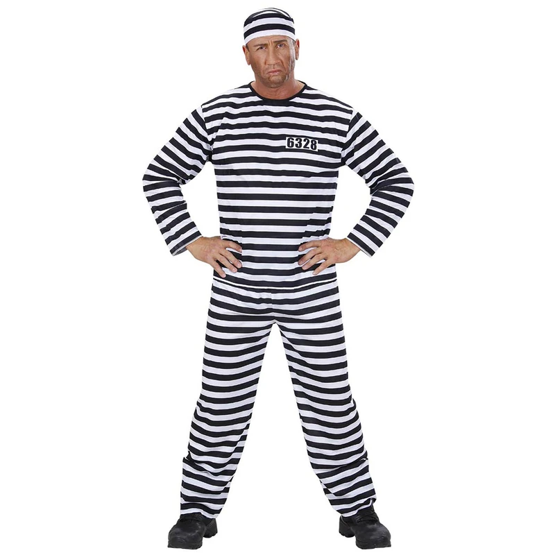 W WIDMANN MILANO Party Fashion - Prisoner Costume, Prisoner, Convict, Fancy Dress Costume
