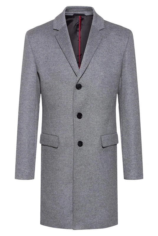 HUGO Men's Migor2041 Dress coat Not Applicable, Medium Gray (34), 98