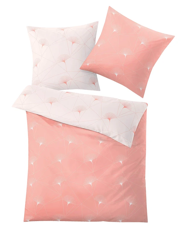 Kleine Wolke Textilgesellschaft Erin Bed Linen, Cotton mako satin, salmon, 1-155x220 /1-80x 80