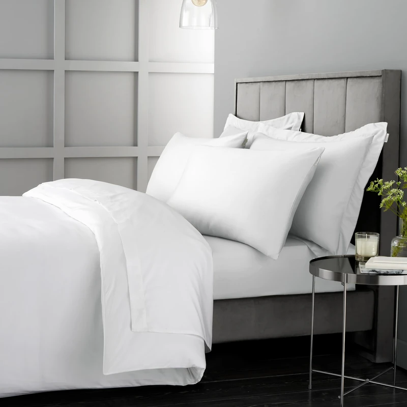 Bianca 400TC Cotton Sateen Double Duvet Set White