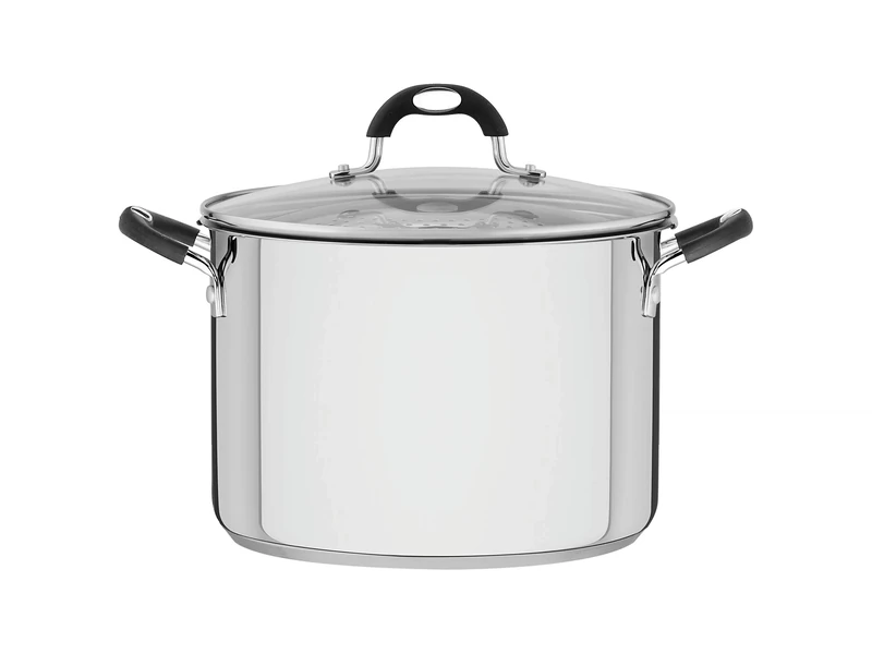 Tramontina Duo Silicone Pot Set (Pasta Pot 24 cm 7.8 L), Silver, Black