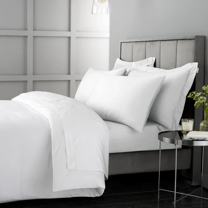 Bianca 400TC Cotton Sateen Super King Duvet Set White