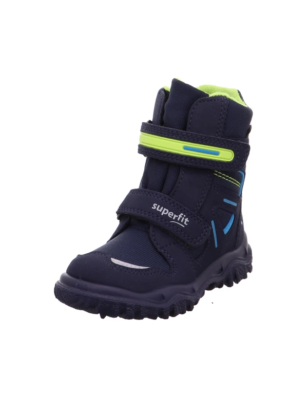 Superfit Boys Husky Warm gefütterte Gore-Tex Stiefel, Blau/GRÜN 8000