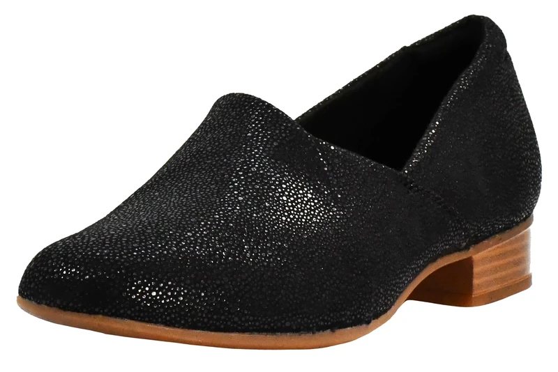 Clarks Women's Juliet Palm Loafer, Black Leather, 3.5 UK