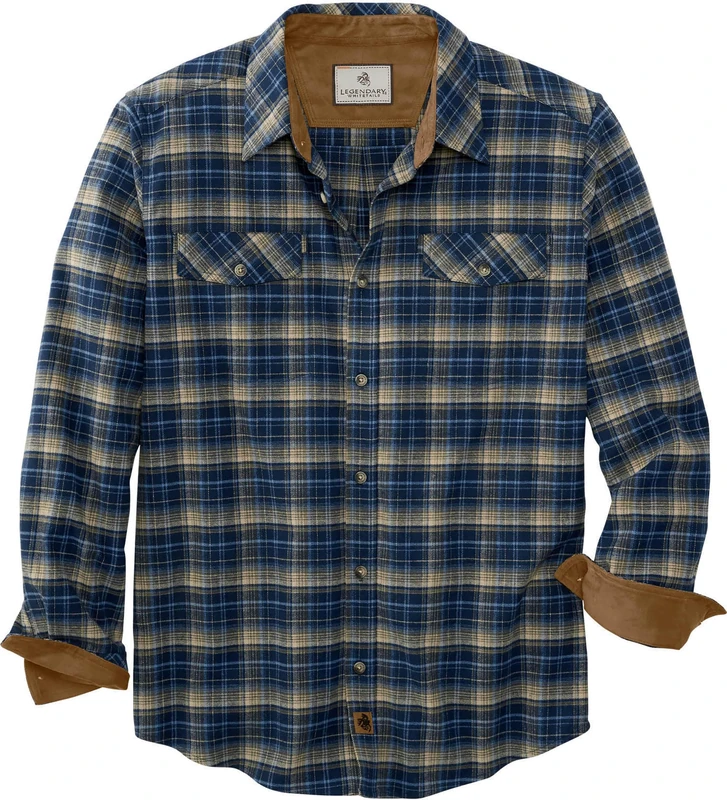Legendary Whitetails Men's Legendary Flannel Shirt, Keen Midnight Army Plaid, 5X-Large
