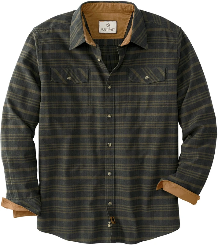 Legendary Whitetails Men's Big & Tall Legendary Flannel Shirt, Army Melange, X-Large Tall