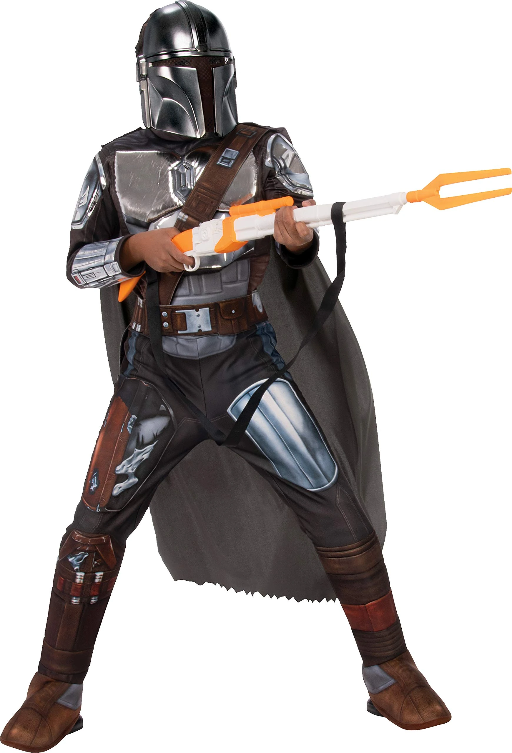 Rubies 702212_S Star Wars the Mandalorian Beskar Armor Children's Costume, grey