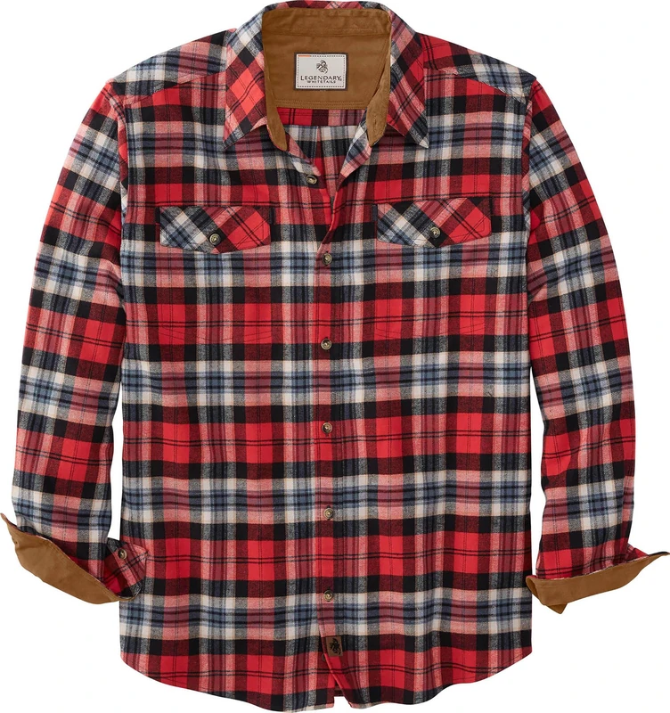 Legendary Whitetails Men's Legendary Flannel Shirt, Jazzy Barn Side Plaid, XX-Large, Jazzy Barn Side Plaid, XXL