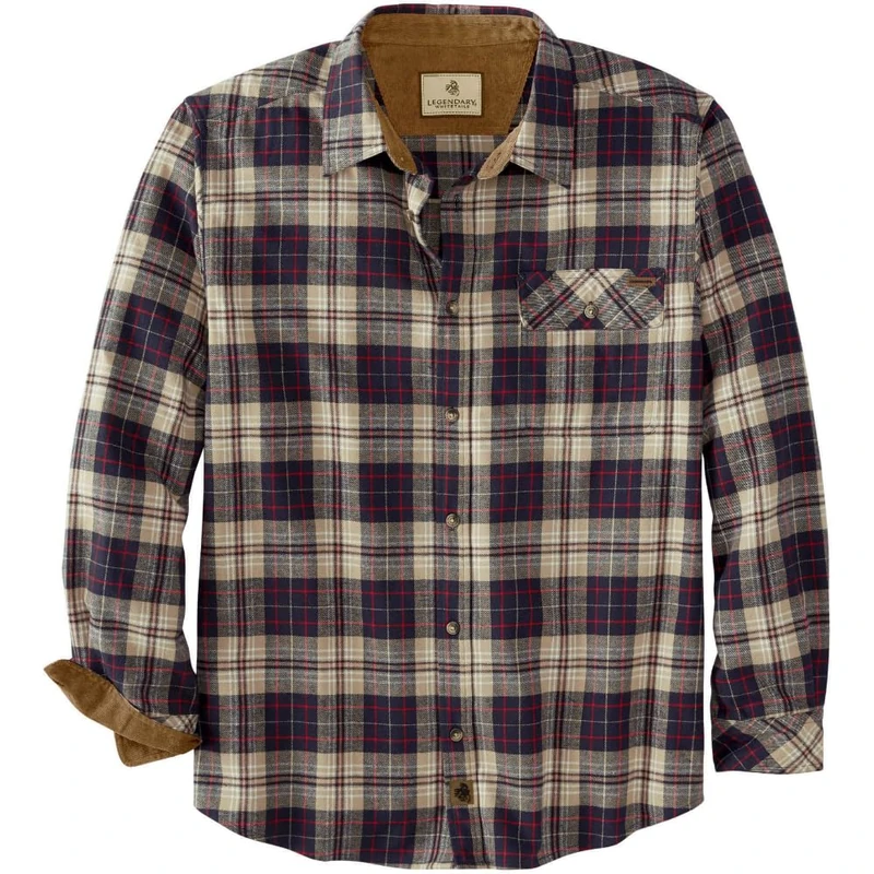 Legendary Whitetails Men's Buck Camp Flannel - Tartan Stone