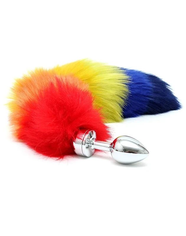 Rimba Butt Plug Small with Rainbow Tail, 200 g