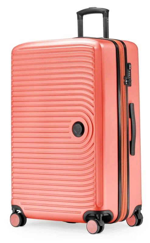 Hauptstadtkoffer Mitte - Large Hard-Shell Suitcase, TSA, 4 Wheels, Check-in Luggage with 8 cm Volume Expansion, 77cm, 130 liters, Coral