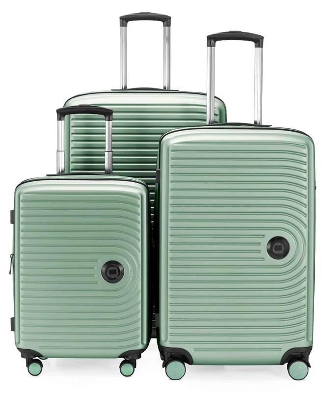 Hauptstadtkoffer Mitte - Set of 3 Suitcases - Hand Luggage Suitcase 55 cm, Medium Suitcase 68 cm + Large Travel Suitcase 77 cm, Hard Shell ABS, TSA, Mint