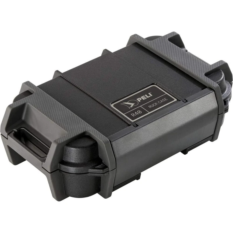 PELI R40 Protective Container Shockproof Protection for Small Tools and Electronics for Outdoor Activities, IP68 Waterproof and Dustproof, 1.12 L Capacity, Colour: Black - Image 1