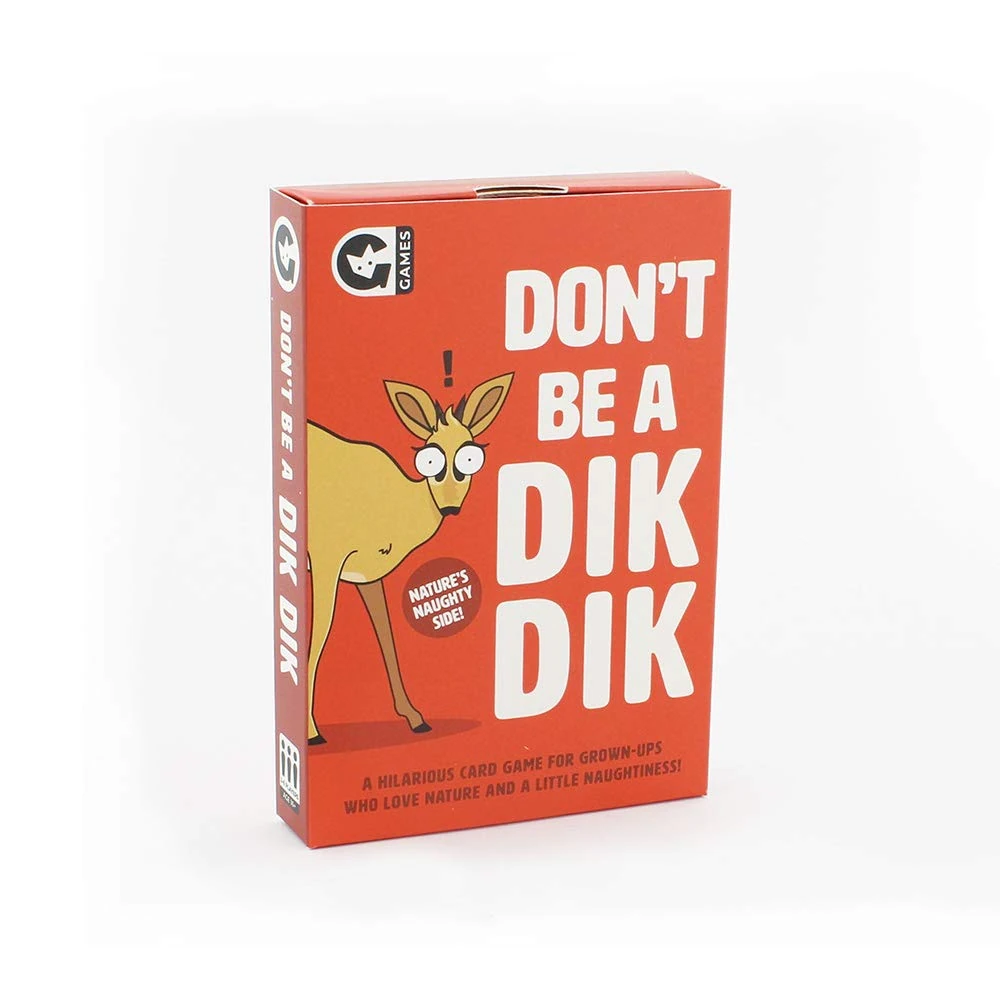 Ginger Fox Don't Be A Dik Dik Card Game- Enjoy Naughty Names In Nature With This Hilarious Game For Silly Grown Ups Aged 16+