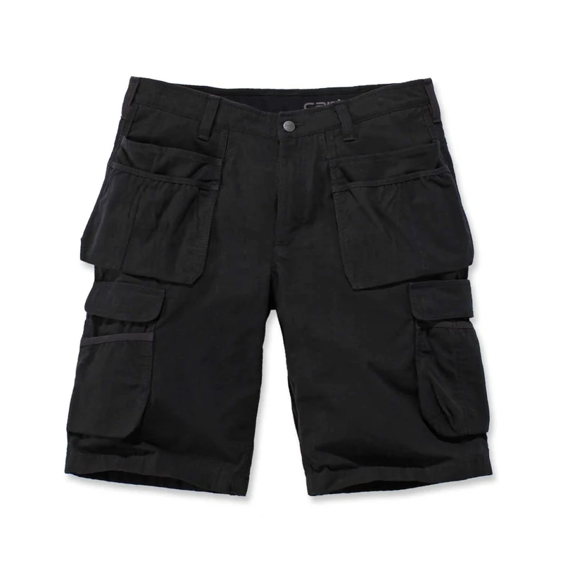 Carhartt Men's Rugged Flex® Relaxed Fit Ripstop Cargo Multi Pkt Work Short, Black, W42