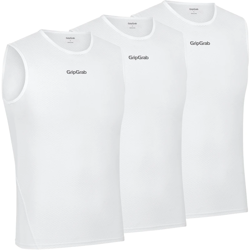 GripGrab Ultralight 1 and 3 Pack Sleeveless Base Layer Mesh Summer Cycling Undershirt Anti Odor Lightweight Vest