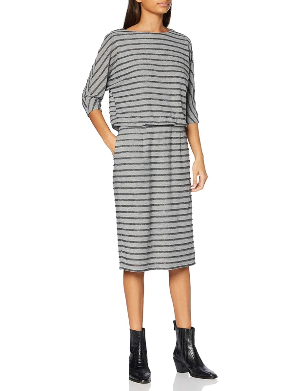 APART Fashion Women's Jersey Glitter Dress Casual Dress Not Applicable, Light Grey, 36