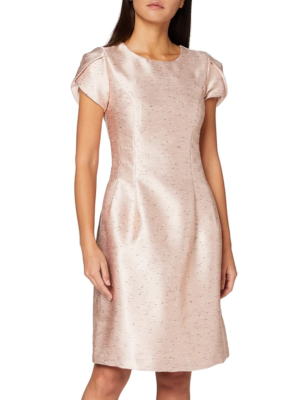 APART Fashion Women's Jacquard Cocktail Dress, Powder-Black, 36