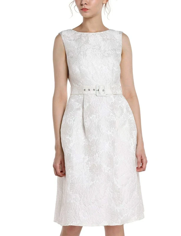 APART Fashion Women's Jacquard Dress Wedding, Cream, 38