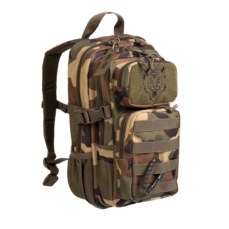 Mil-Tec US Assault Pack Children's Backpack (14L) • Tactical Backpack for School, Outdoor, Military, Hiking • 2 Large Compartments + 2 Front Pockets • Adjustable Shoulder Strap + Chest Strap • Colour:
